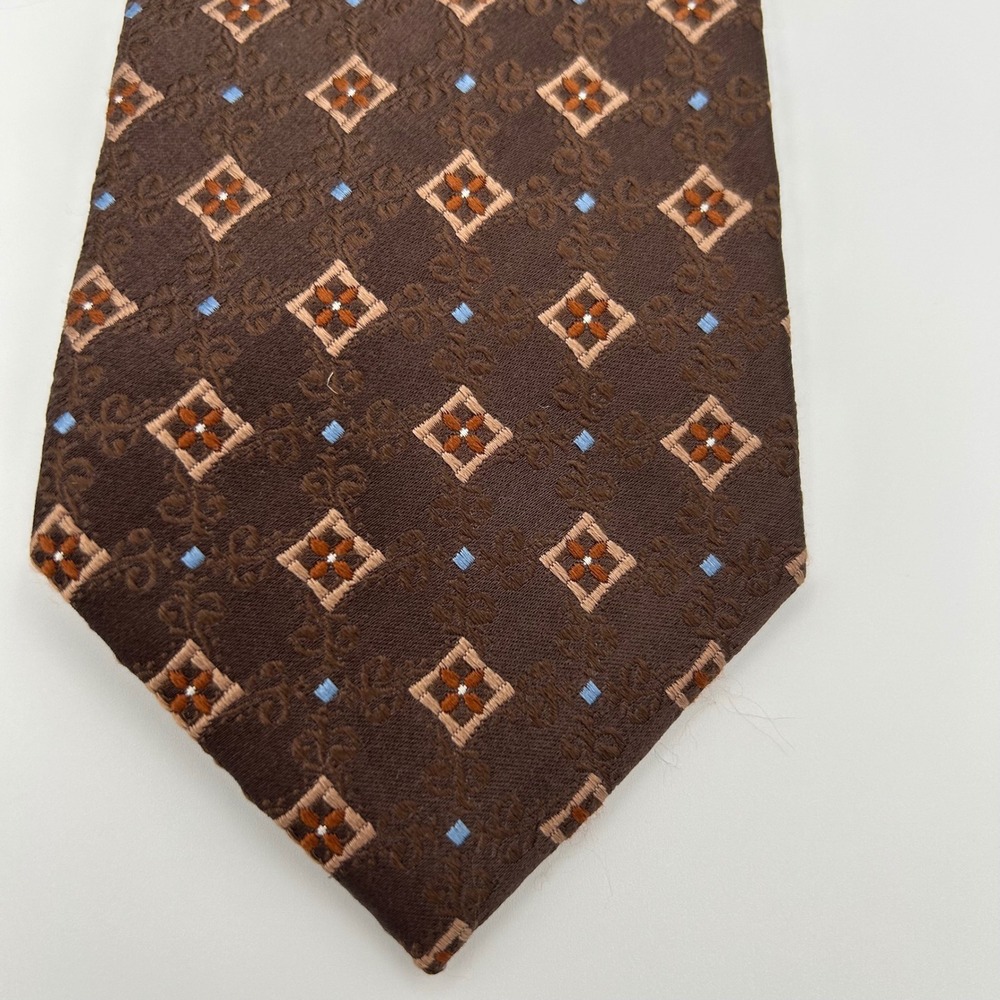 Jos. A. Bank Necktie Signature Collection Mens OS Brown Silk Classic Business